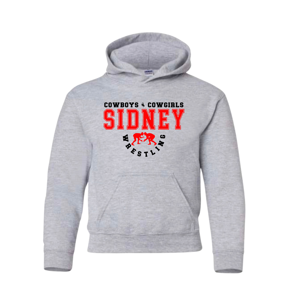 Sidney Wrestling Youth Gildan SoftStyle Hooded Sweatshirt