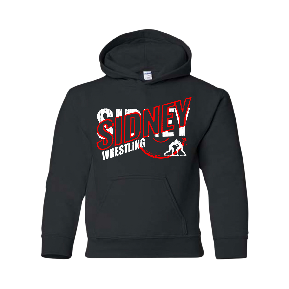 Sidney Wrestling Youth Gildan SoftStyle Hooded Sweatshirt
