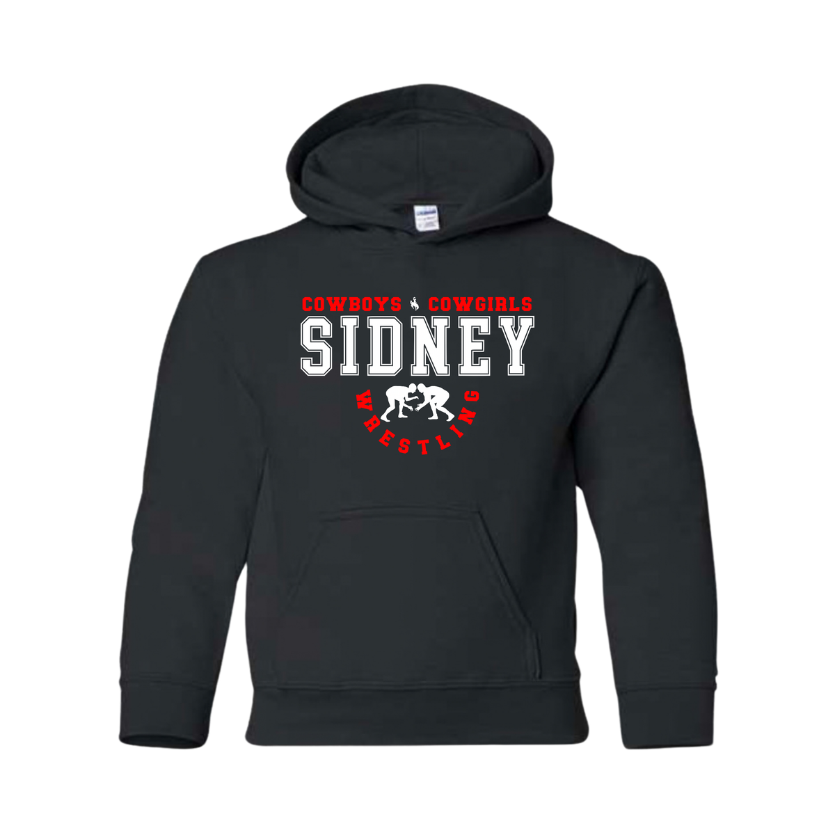 Sidney Wrestling Youth Gildan SoftStyle Hooded Sweatshirt