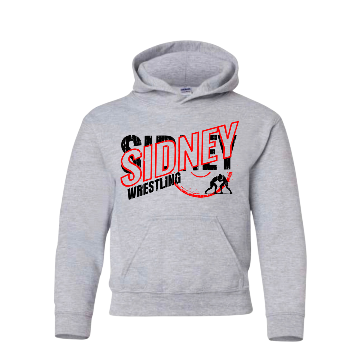 Sidney Wrestling Youth Gildan SoftStyle Hooded Sweatshirt