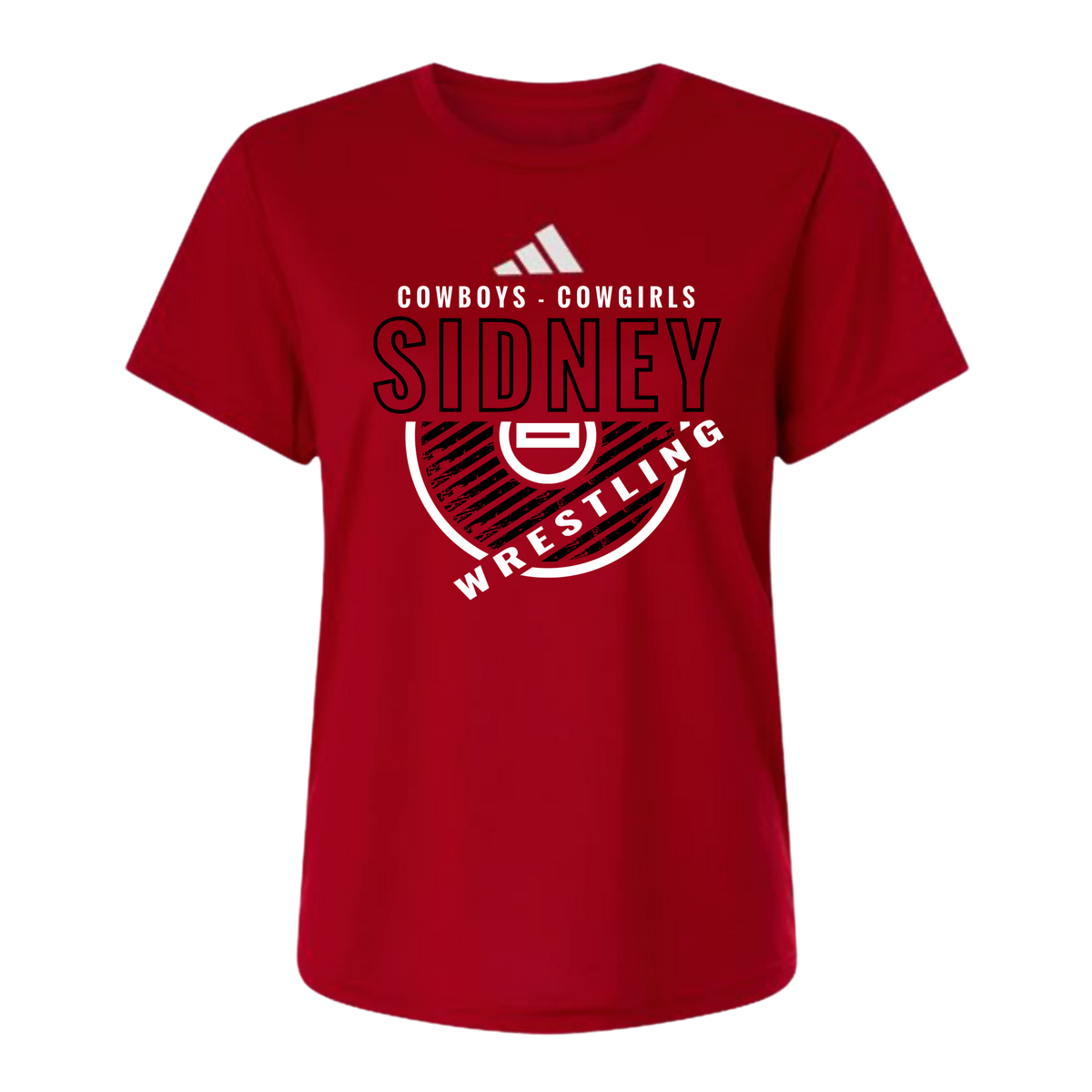 Sidney Wrestling Women’s Adidas Pre Game Dry Fit T-Shirt