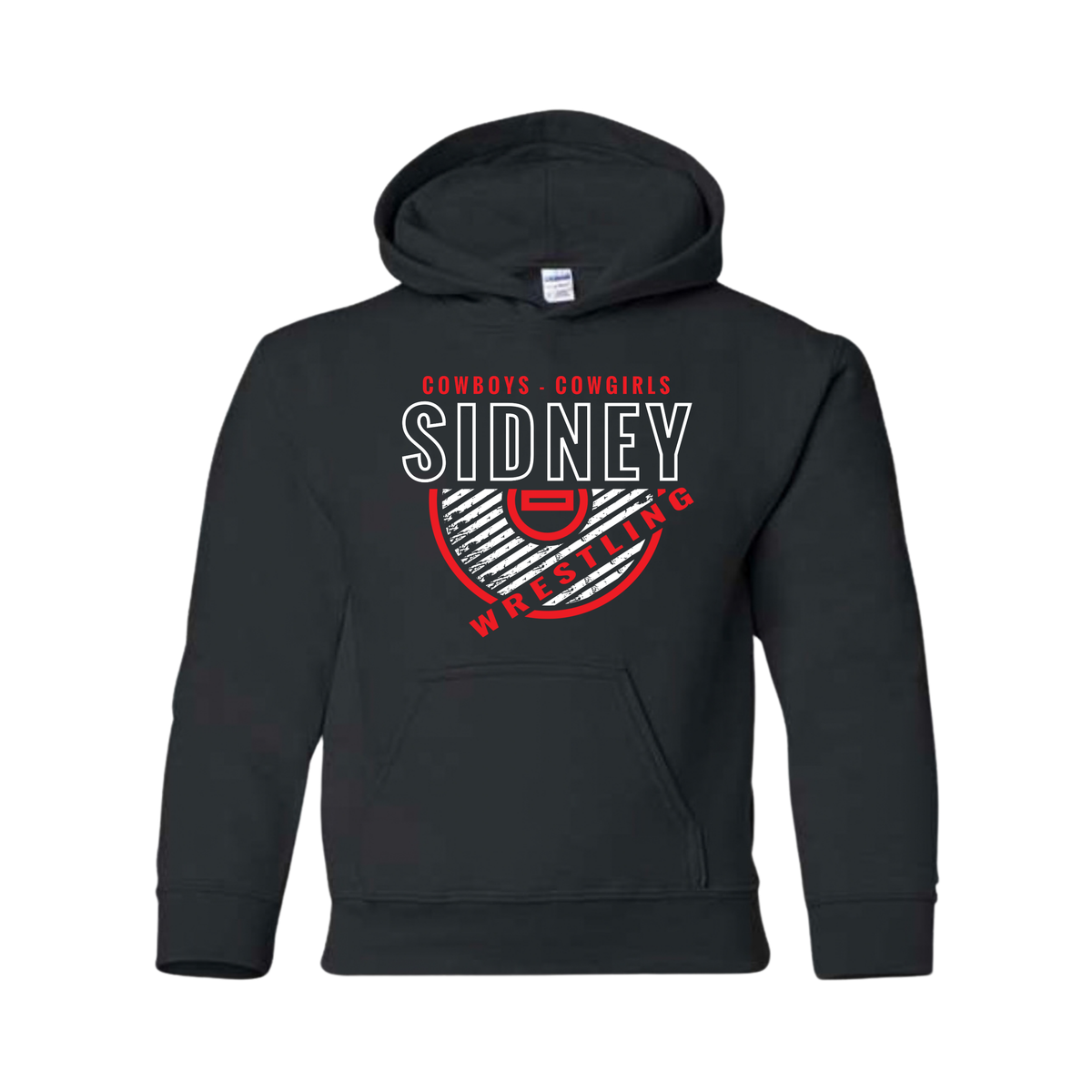 Sidney Wrestling Youth Gildan SoftStyle Hooded Sweatshirt