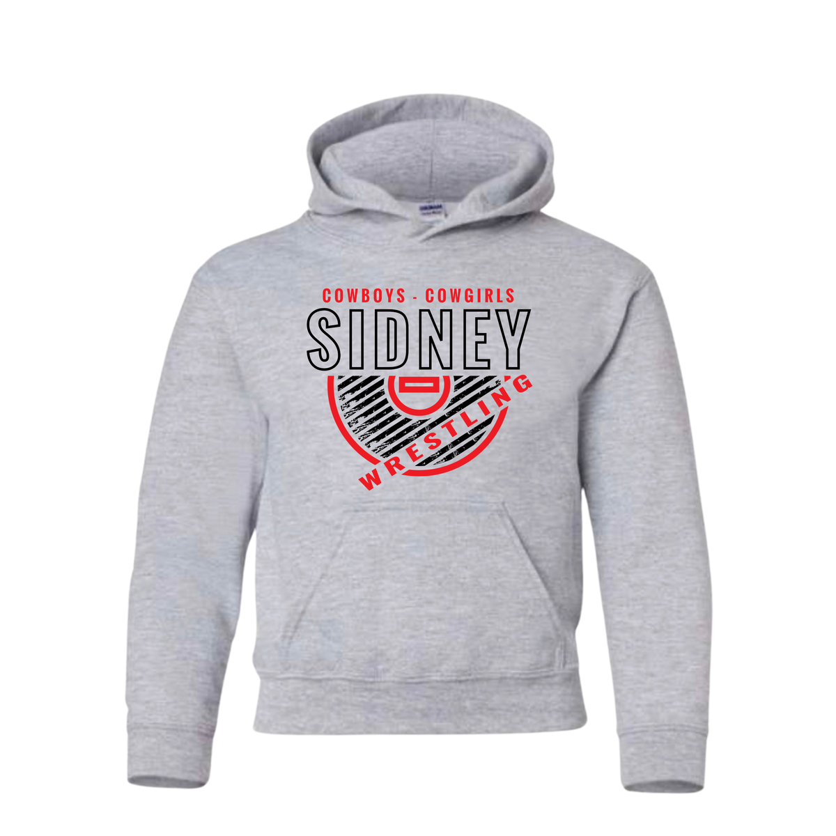 Sidney Wrestling Youth Gildan SoftStyle Hooded Sweatshirt